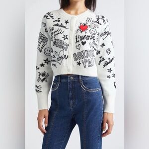 Cinq a Sept 5 a 7 Love Doodles Millie Cardigan